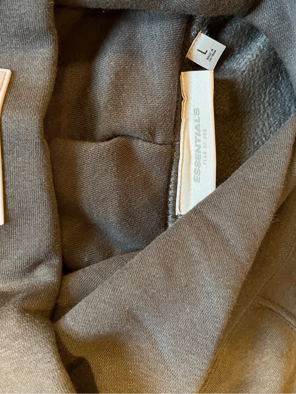Fear of God Essentials 1977 Streetwear Oversized Hoodie Iron- Size L - Picture 2 of 3
